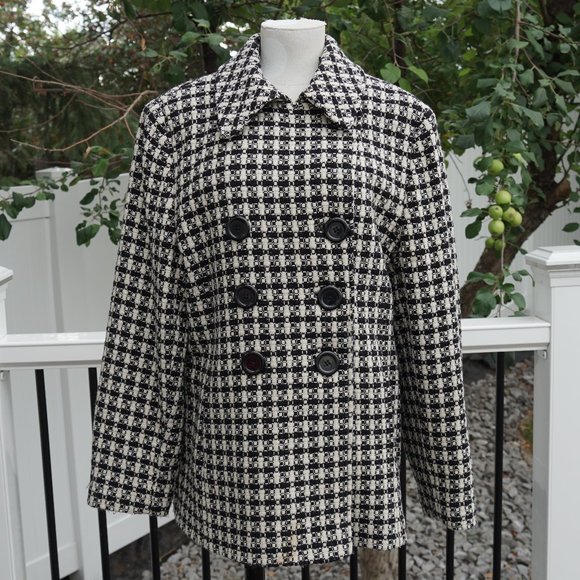 Black and White Plaid Jacket - Picture 1 of 5
